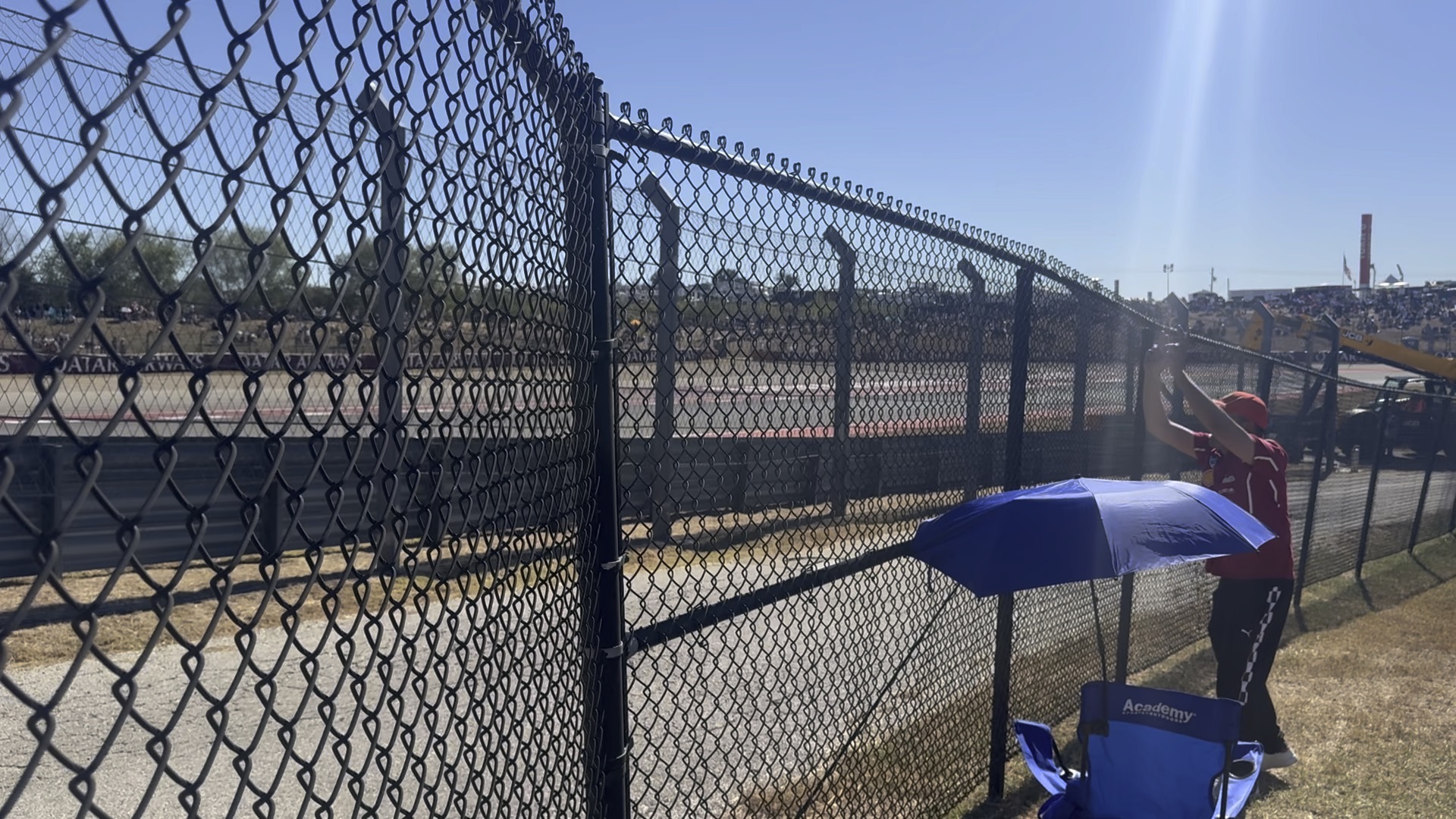 Chain link temporary fence panels on a construction site in Santa Clarita